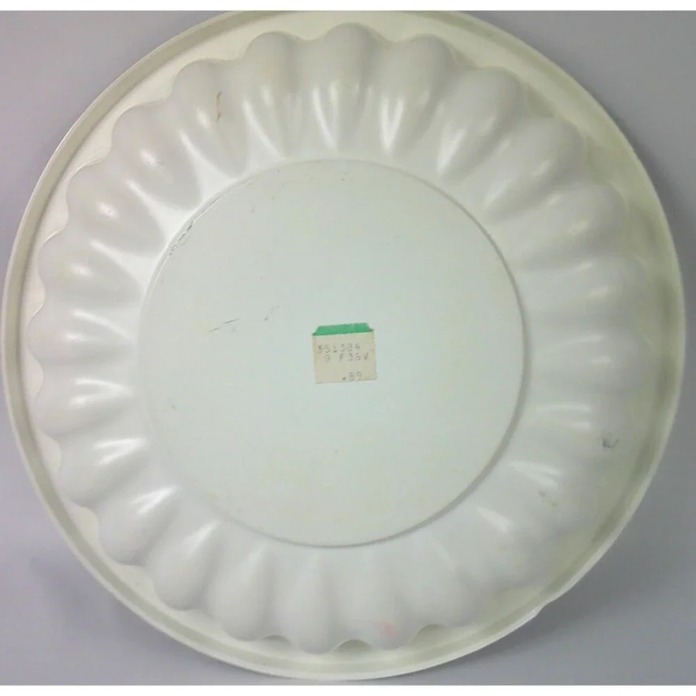 2x Pumpkin Cat Halloween Tray Ribbed Vintage Plastic 9.5